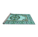 Sideview of Machine Washable Oriental Light Blue Modern Rug, wshabs1841lblu