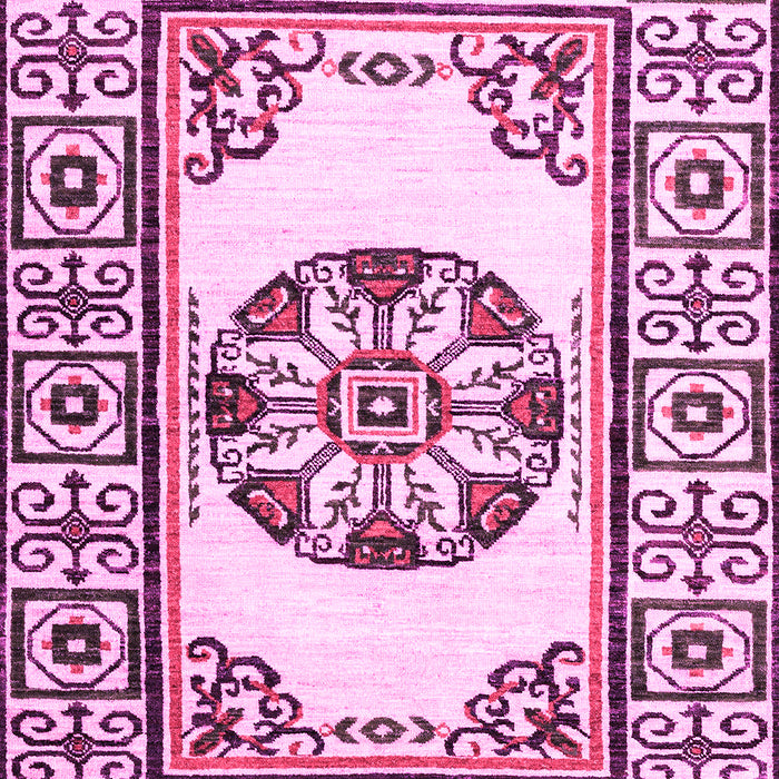 Machine Washable Oriental Pink Modern Rug, wshabs1841pnk