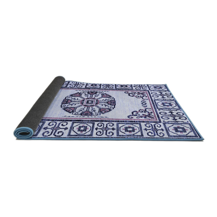 Sideview of Oriental Blue Modern Rug, abs1841blu