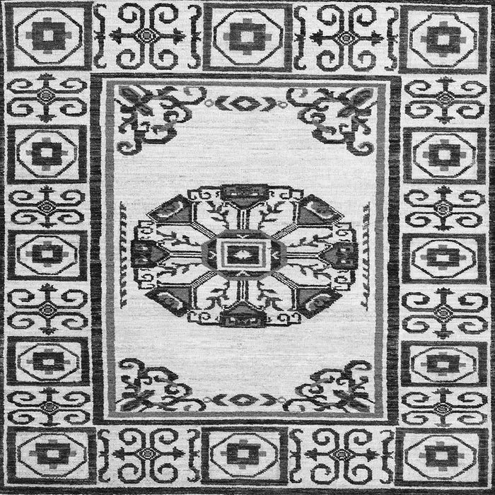 Square Machine Washable Oriental Gray Modern Rug, wshabs1841gry