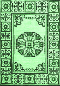 Oriental Emerald Green Modern Rug, abs1841emgrn