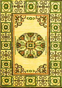 Oriental Yellow Modern Rug, abs1841yw