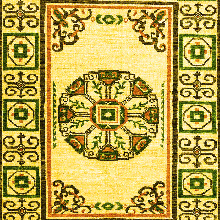 Oriental Yellow Modern Rug, abs1841yw