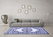 Machine Washable Oriental Blue Modern Rug in a Living Room, wshabs1841blu