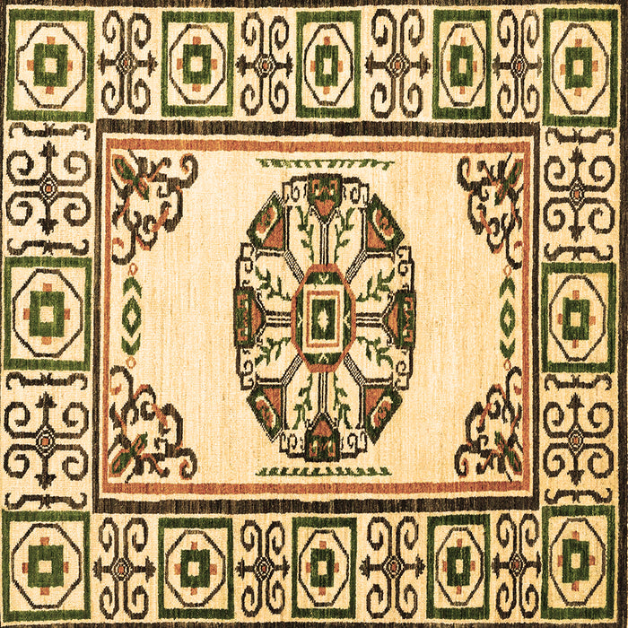 Square Oriental Brown Modern Rug, abs1841brn