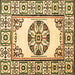 Square Oriental Brown Modern Rug, abs1841brn