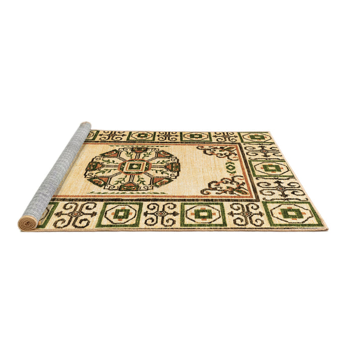 Sideview of Machine Washable Oriental Brown Modern Rug, wshabs1841brn