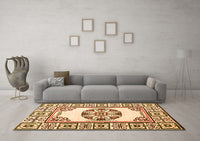 Machine Washable Oriental Orange Modern Rug, wshabs1841org