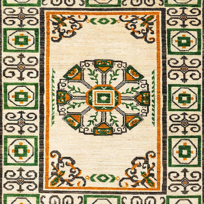 Machine Washable Abstract Khaki Gold Rug, wshabs1841