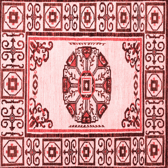 Machine Washable Oriental Red Modern Rug, wshabs1841red