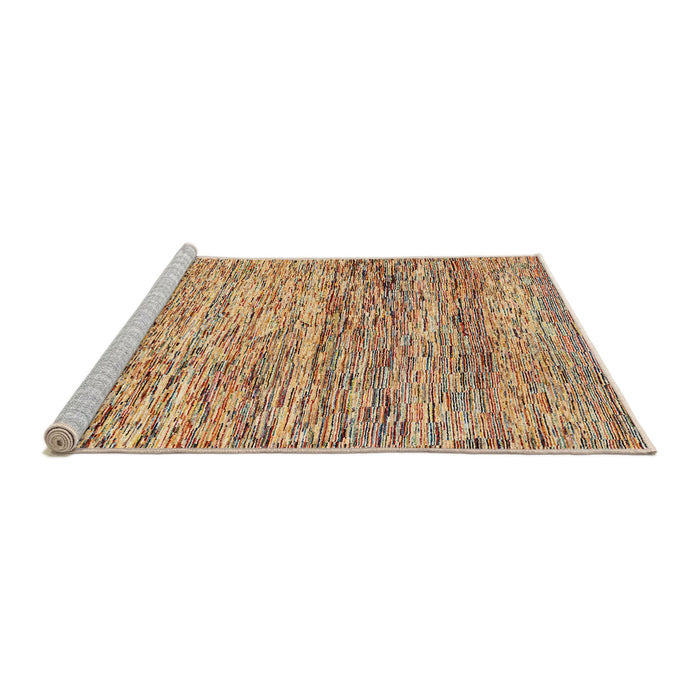 Sideview of Machine Washable Abstract Red Rug, wshabs1842