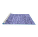 Sideview of Machine Washable Oriental Blue Modern Rug, wshabs1842blu