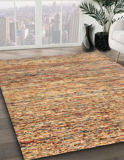 Machine Washable Abstract Red Rug in a Family Room, wshabs1842
