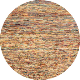 Round Abstract Red Oriental Rug, abs1842