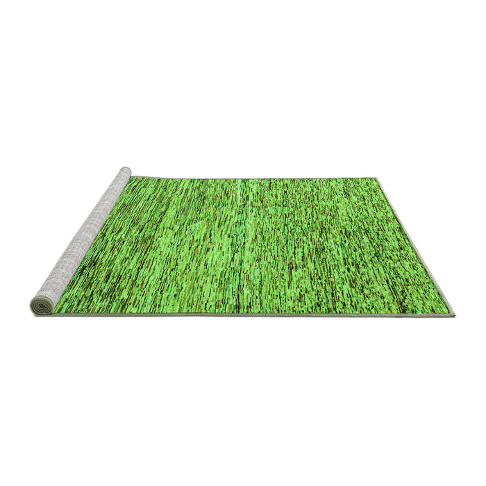 Sideview of Machine Washable Oriental Green Modern Area Rugs, wshabs1842grn