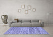 Machine Washable Oriental Blue Modern Rug in a Living Room, wshabs1842blu