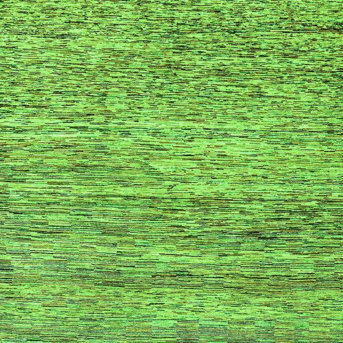 Square Machine Washable Oriental Green Modern Area Rugs, wshabs1842grn