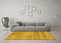 Machine Washable Oriental Yellow Modern Rug, wshabs1842yw