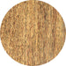 Round Oriental Brown Modern Rug, abs1842brn