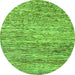 Round Oriental Green Modern Rug, abs1842grn