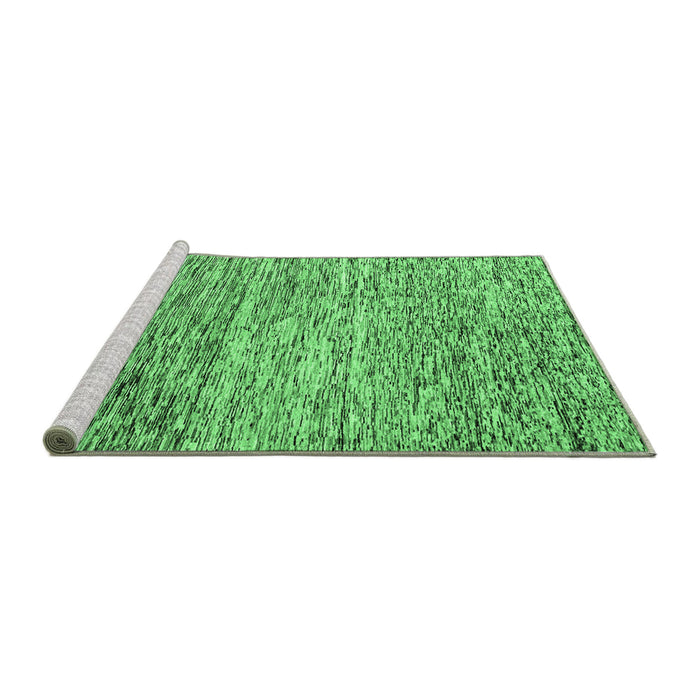 Sideview of Machine Washable Oriental Emerald Green Modern Area Rugs, wshabs1842emgrn