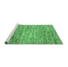 Sideview of Machine Washable Oriental Emerald Green Modern Area Rugs, wshabs1842emgrn