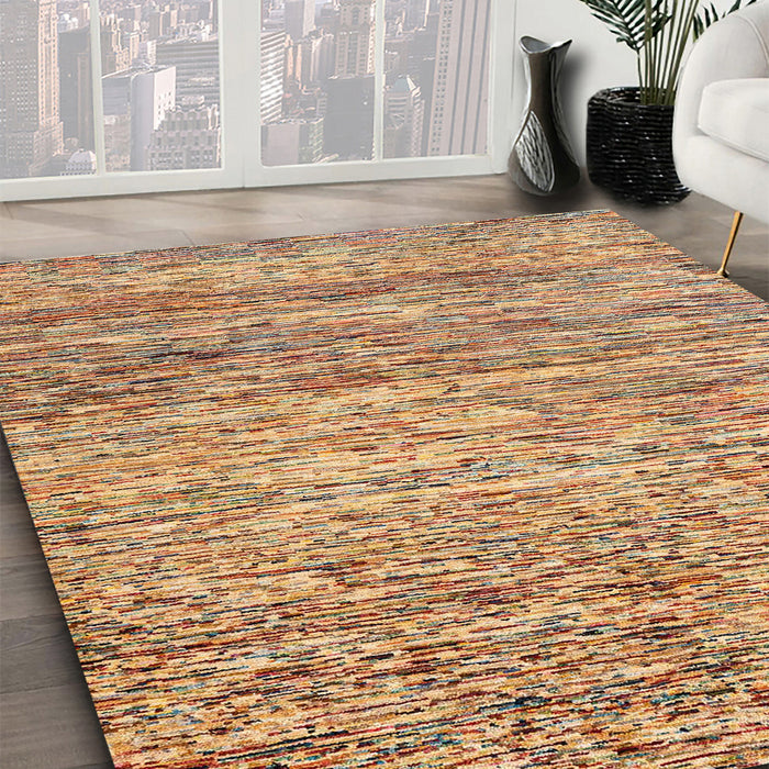 Abstract Red Oriental Rug in Family Room, abs1842