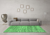 Machine Washable Oriental Emerald Green Modern Rug, wshabs1842emgrn