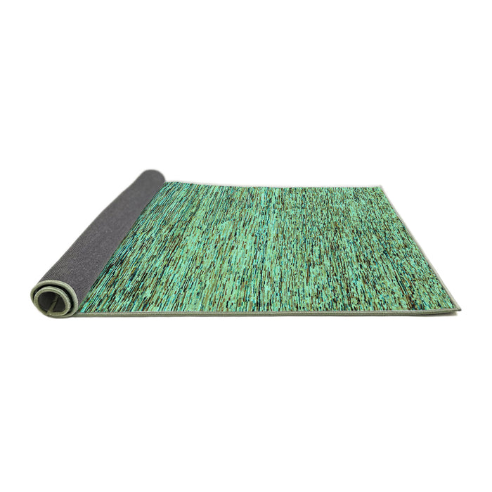 Sideview of Oriental Turquoise Modern Rug, abs1842turq