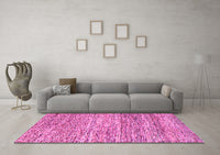 Machine Washable Oriental Pink Modern Rug, wshabs1842pnk