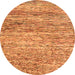 Round Oriental Orange Modern Rug, abs1842org