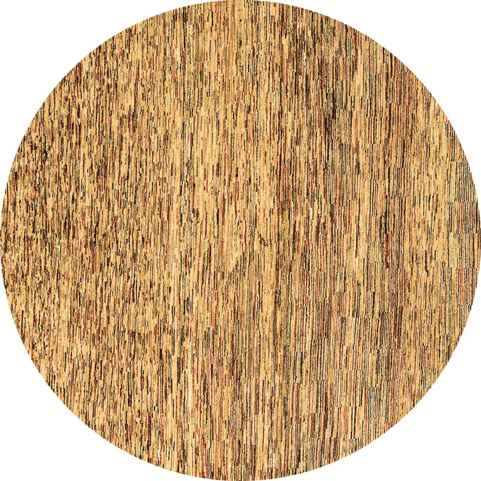 Round Machine Washable Oriental Brown Modern Rug, wshabs1842brn