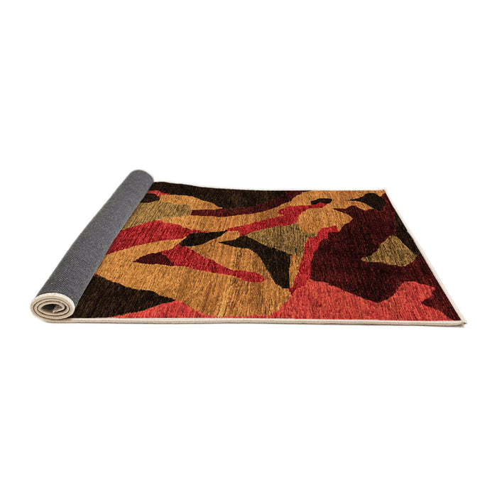 Sideview of Oriental Orange Modern Rug, abs1843org
