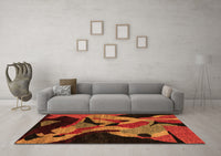 Machine Washable Oriental Orange Modern Rug, wshabs1843org