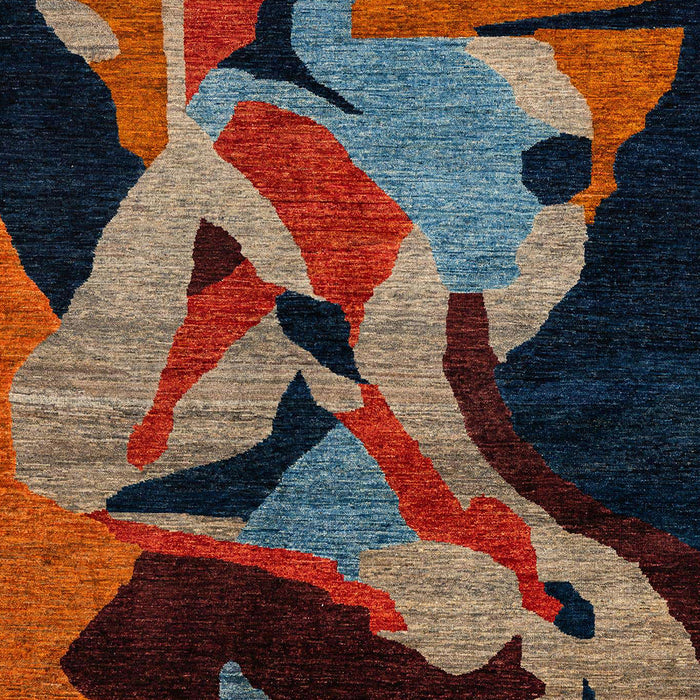 Abstract Dark Almond Brown Oriental Rug, abs1843