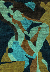 Oriental Turquoise Modern Rug, abs1843turq