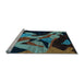 Sideview of Machine Washable Oriental Light Blue Modern Rug, wshabs1843lblu