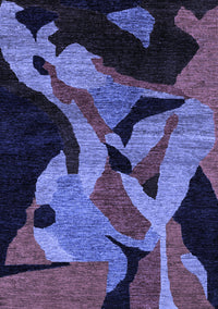 Oriental Blue Modern Rug, abs1843blu