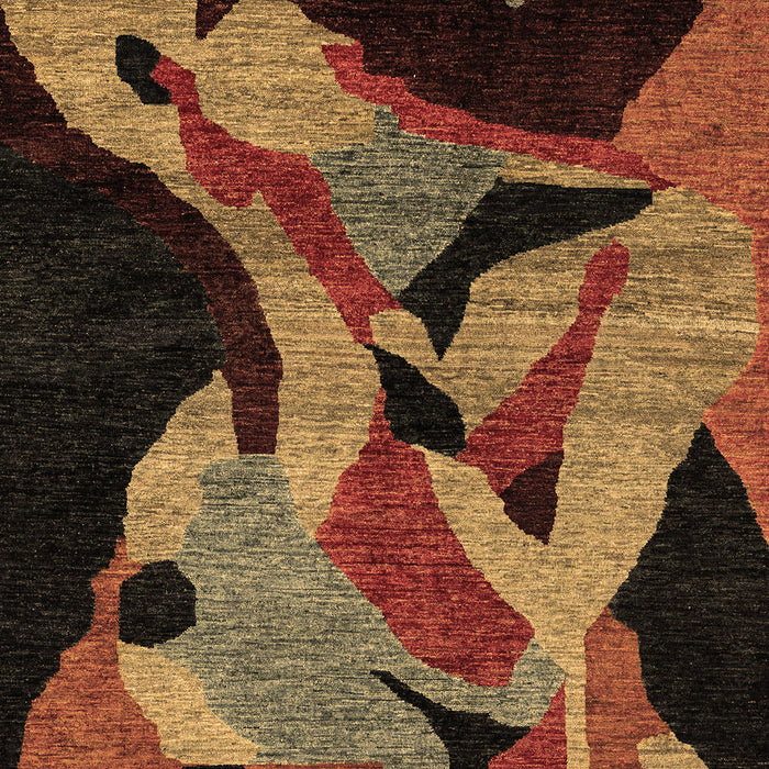 Machine Washable Oriental Brown Modern Rug, wshabs1843brn