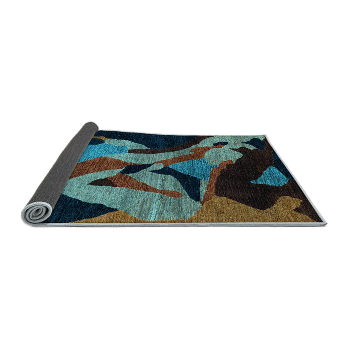 Sideview of Oriental Light Blue Modern Rug, abs1843lblu