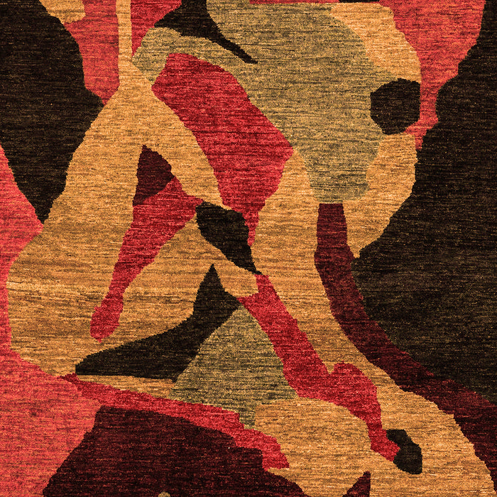 Machine Washable Oriental Orange Modern Area Rugs, wshabs1843org