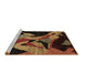 Sideview of Machine Washable Oriental Brown Modern Rug, wshabs1843brn