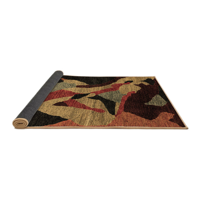 Sideview of Oriental Brown Modern Rug, abs1843brn