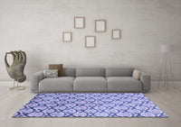 Machine Washable Oriental Blue Modern Rug, wshabs1844blu