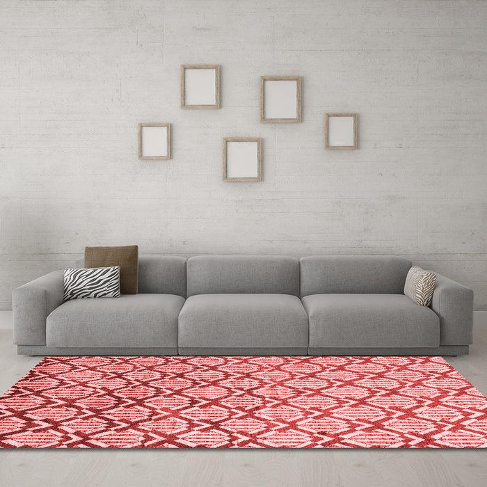 Modern Red Washable Rugs