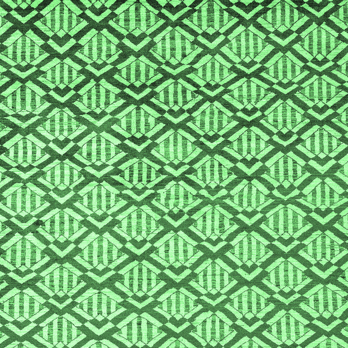 Square Machine Washable Oriental Emerald Green Modern Area Rugs, wshabs1844emgrn