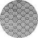 Round Oriental Gray Modern Rug, abs1844gry