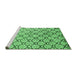 Sideview of Machine Washable Oriental Emerald Green Modern Area Rugs, wshabs1844emgrn