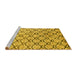 Sideview of Machine Washable Oriental Yellow Modern Rug, wshabs1844yw