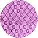 Round Machine Washable Oriental Purple Modern Area Rugs, wshabs1844pur